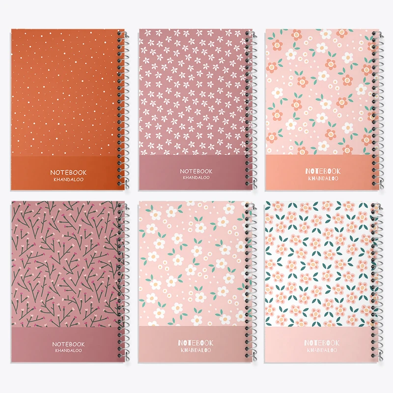 دفتر نقاشی 50 برگ خندالو طرح گل گلی کد 79 مجموعه 6 عددی