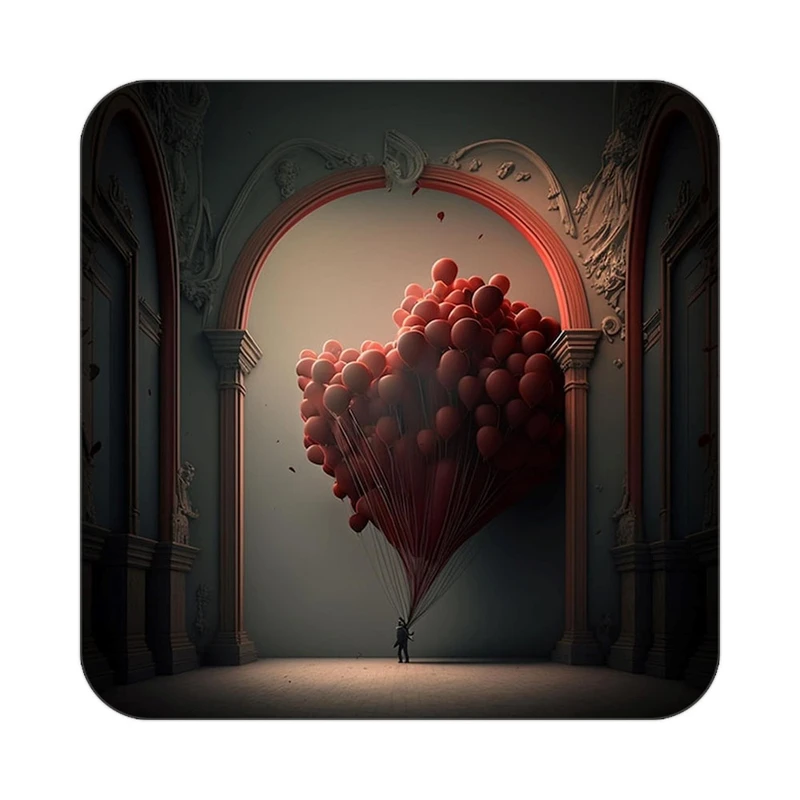 زیر لیوانی کاکتی مدل عاشقانه کد mp13664