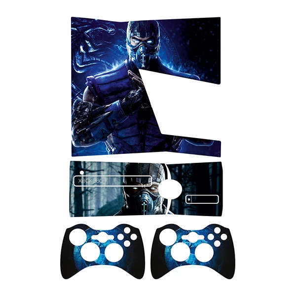 برچسب ایکس باکس 360 اسلیم توییجین وموییجین مدل Mortal kombat 02 مجموعه 4 عددی 