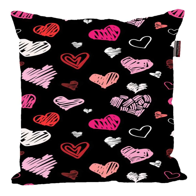 کوسن پاد آفرین مدل فانتزی طرح قلب رنگی کد 2804