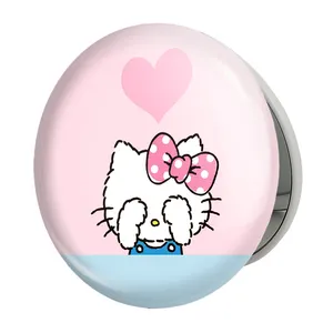 آینه جیبی خندالو طرح هلو کیتی مدل تاشو کد 24735 