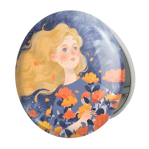 آینه جیبی خندالو طرح دخترانه مدل تاشو کد 25611 