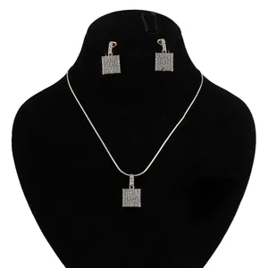 نیم ست نقره زنانه بازرگانی میلادی مدل مینیمال کد NTR_347