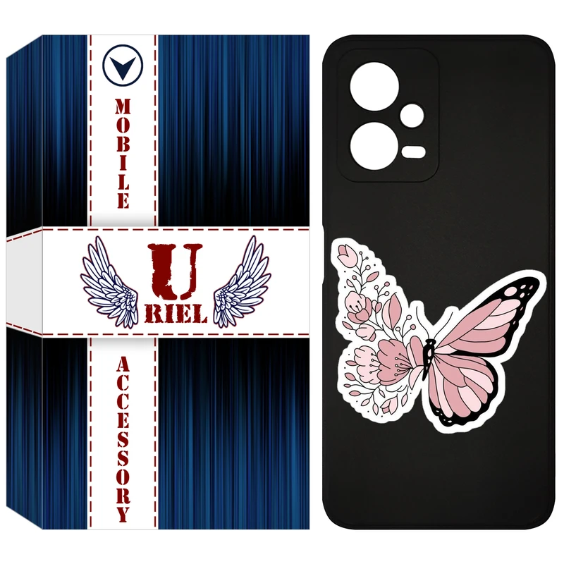 کاور یوریل مدل KSH کد 98 طرح پروانه مناسب برای گوشی موبایل شیائومی Poco X5 / Redmi Note 12 5G