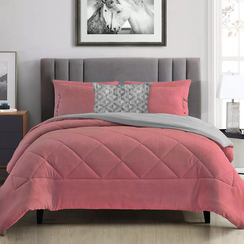 سرویس روتختی یک نفره 5 تکه نوپه هوم مدل MKK07 N50 کتان مخمل