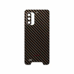 MAHOOT Glossy-Brown-Fiber Cover Sticker for Ulefone Armor 7