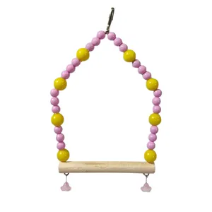 تاب بازی پرندگان مدل چوب و مهره 5 ضلعی پرنده