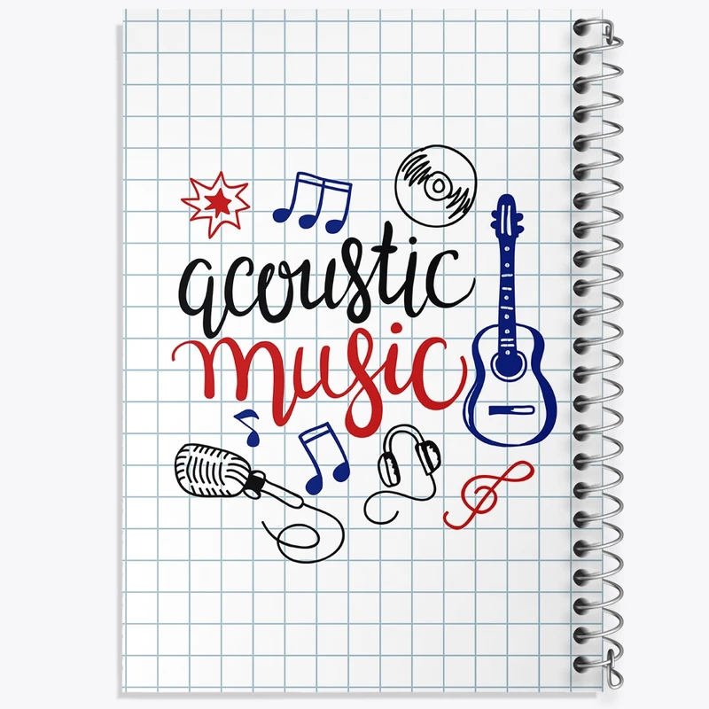 دفتر نقاشی 50 برگ خندالو طرح موسیقی کد F2289