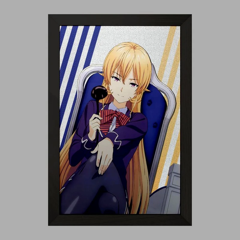 تابلو خندالو مدل ارینا انیمه جنگ غذاها Food Wars  کد 16977