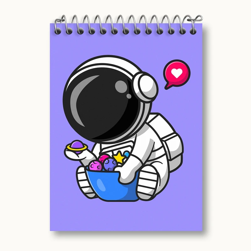 دفتر یادداشت 50 برگ خندالو مدل فضانورد کد 25102