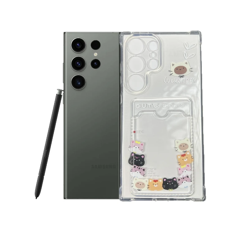 کاور طرح خانواده گربه ها مناسب برای گوشی موبایل سامسونگ Galaxy S23 Ultra