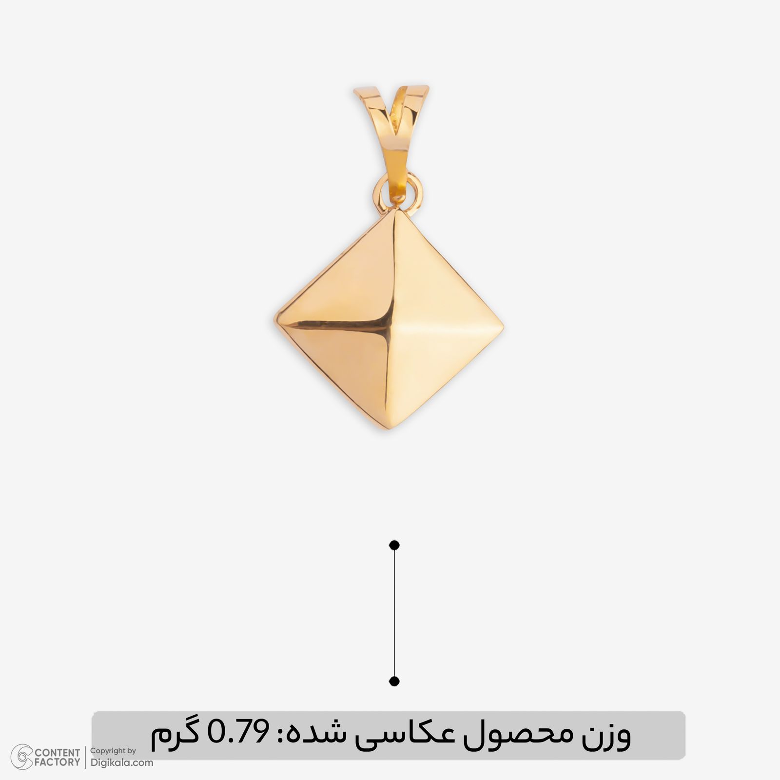 آویز گردنبند طلا 18 عیار زنانه گلدم طرح لوزی کد PE145016 -  - 3