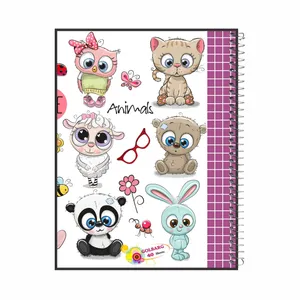 دفتر شطرنجی 40 برگ گلبرگ طرح حیوانات کد 4416