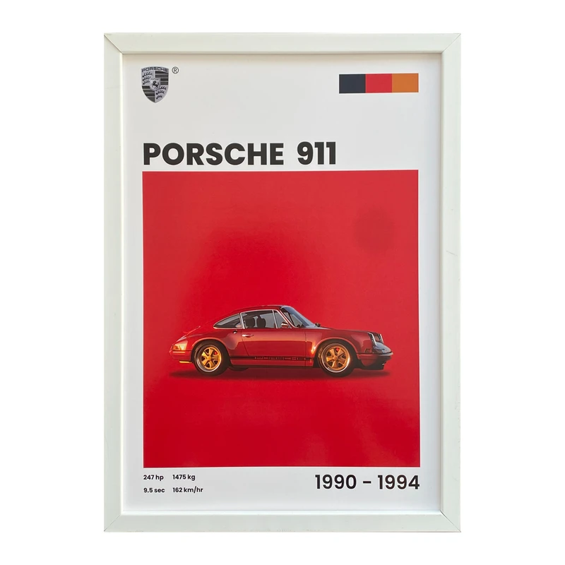 تابلو مدل دکوراتیو طرح ماشین پورشه 911 کد 1095