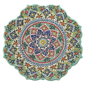 بشقاب میناکاری سفالی کد MI-015