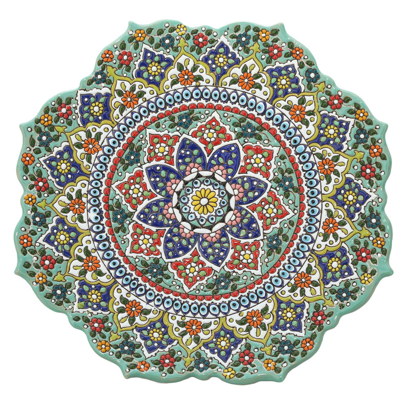 بشقاب میناکاری سفالی کد MI-015