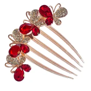 شانه مو زنانه مدل شنیون پروانه نیم تاج کد brg 23