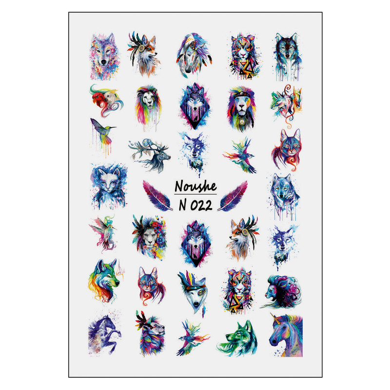 برچسب لنز ناخن کد N012-056 مجموعه 12 عددی