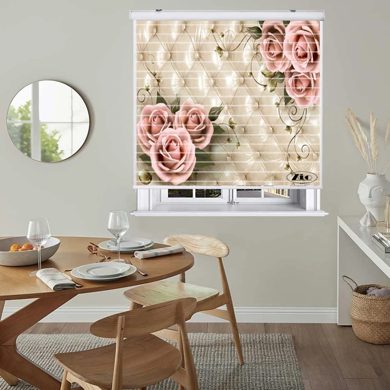 پرده زبرا مدل سیلوئت 3D1028 سایز 150x150 سانتی متر