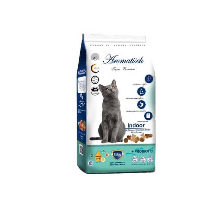 غذای خشک گربه آروماتیش مدل Indoor Chiken وزن 15 کیلوگرم