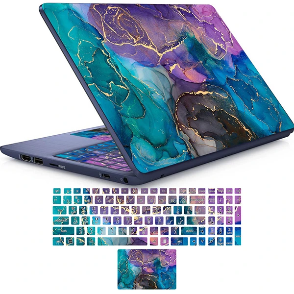 استیکر لپ تاپ راتیانا مدل dream marble به همراه بر چسب حروف فارسی