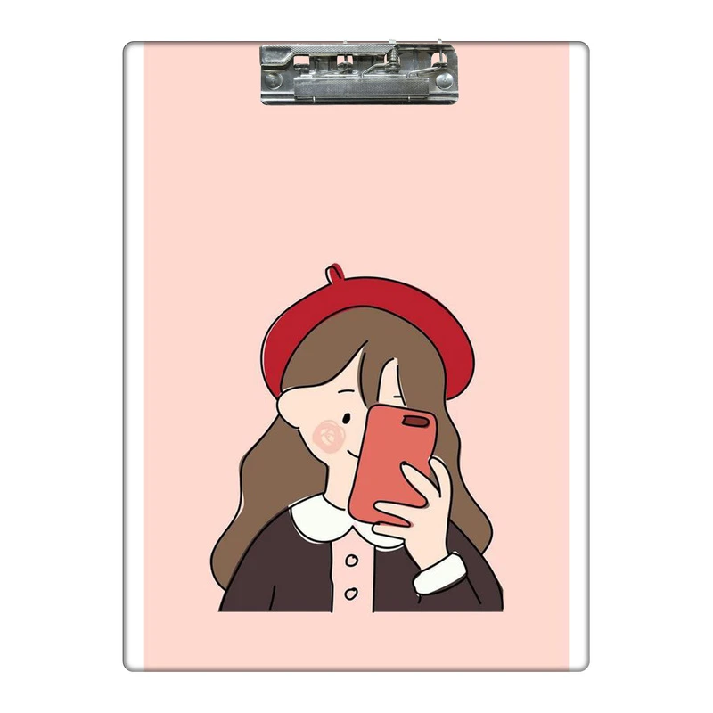 تخته شاسی طرح سلفی دخترونه با کلاه برت کد  7686316 سایز A4