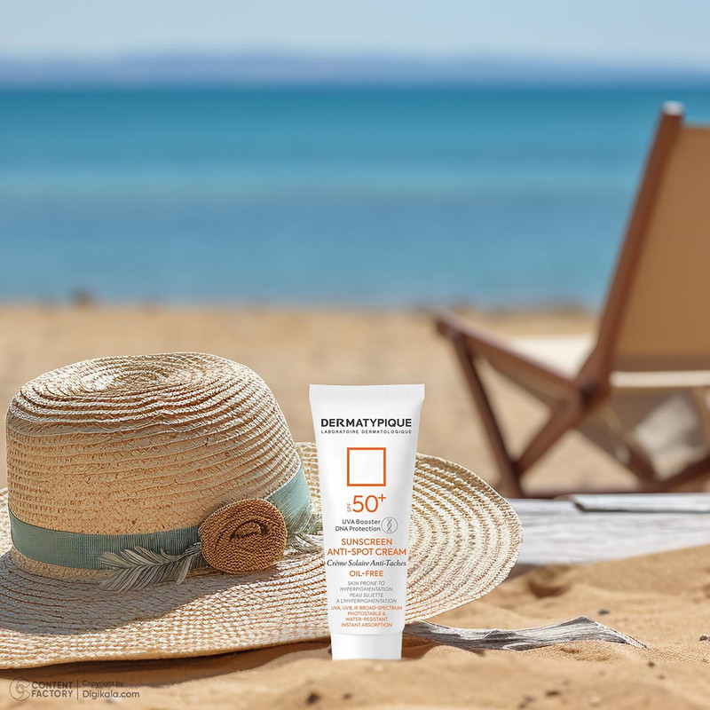 کرم ضد آفتاب بدون رنگ درماتیپیک SPF50 مدل Anti spot محافظ UVA ،UVB، ضد آب، روشنکننده، ضد لک، مناسب انواع پوست حجم 40 میلیلیتر کرم ضد آفتاب بدون رنگ درماتیپیک SPF50 مدل Anti spot محافظ UVA ،UVB، ضد آب، روشنکننده، ضد لک، مناسب انواع پوست حجم 40 میلیلیتر