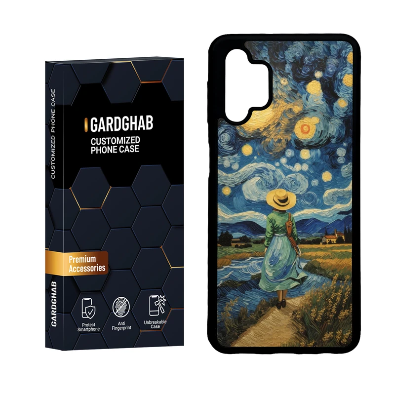 کاور گارد قاب مدل دور ژله ای هنری مناسب برای گوشی موبایل سامسونگ Galaxy A32 5G / M32 5G