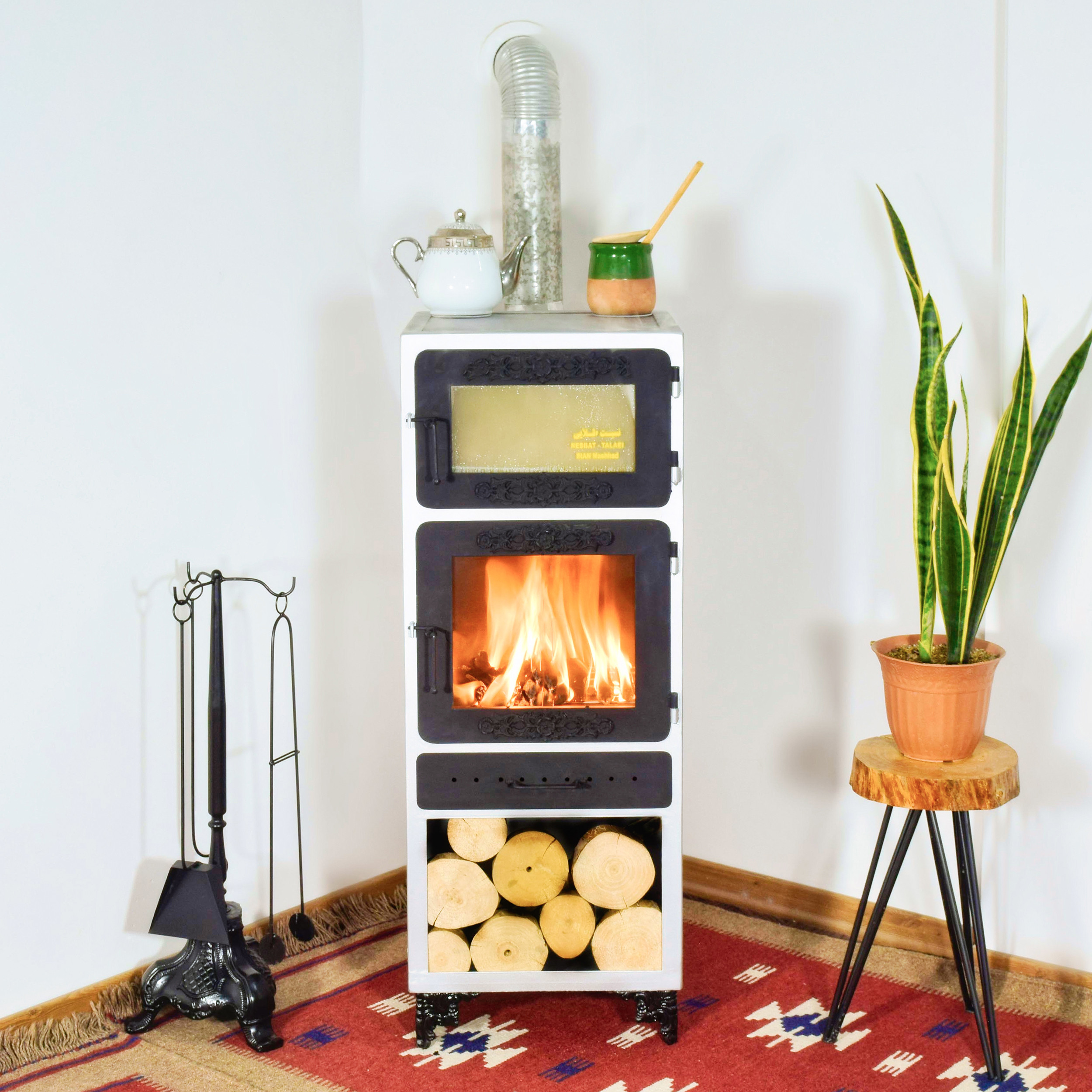 بخاری هیزمی نسبت طلایی مدل آذرین