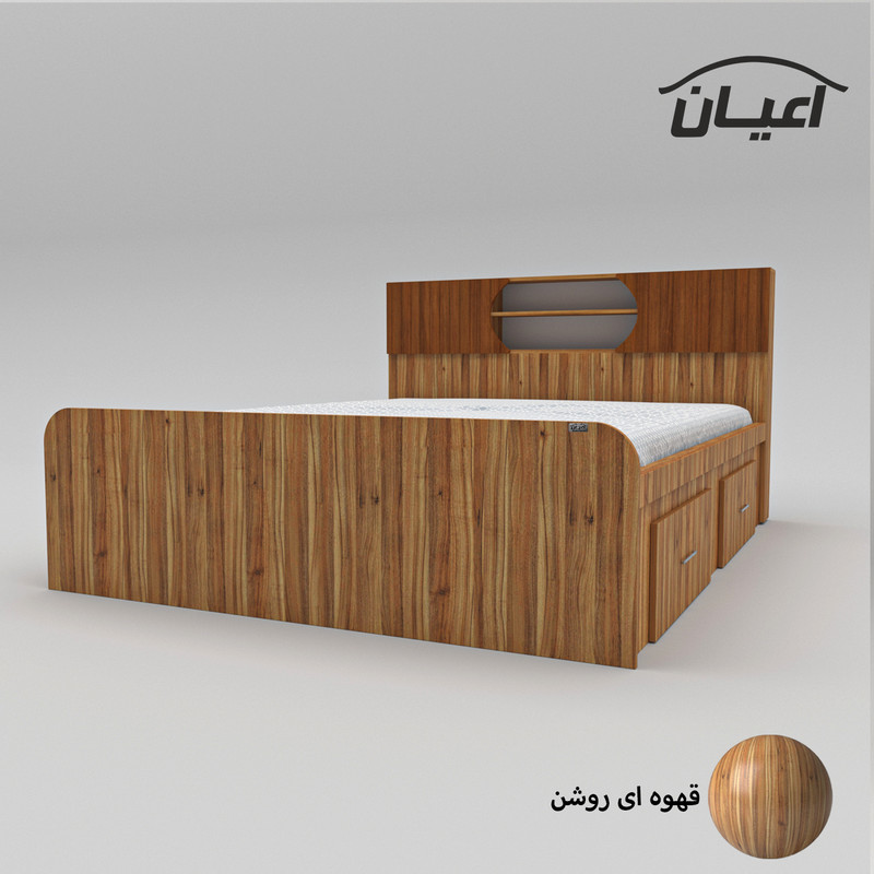 تخت خواب دونفره اعیان مدل FH515 سایز 160x200 سانتی متر