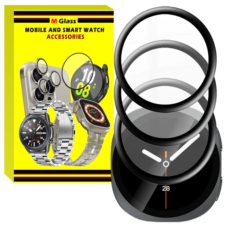 محافظ صفحه نمایش نانو ام‌گلس مدل GLS_Pmma مناسب برای ساعت هوشمند سامسونگ Galaxy Watch 8 44mm بسته سه عددی
