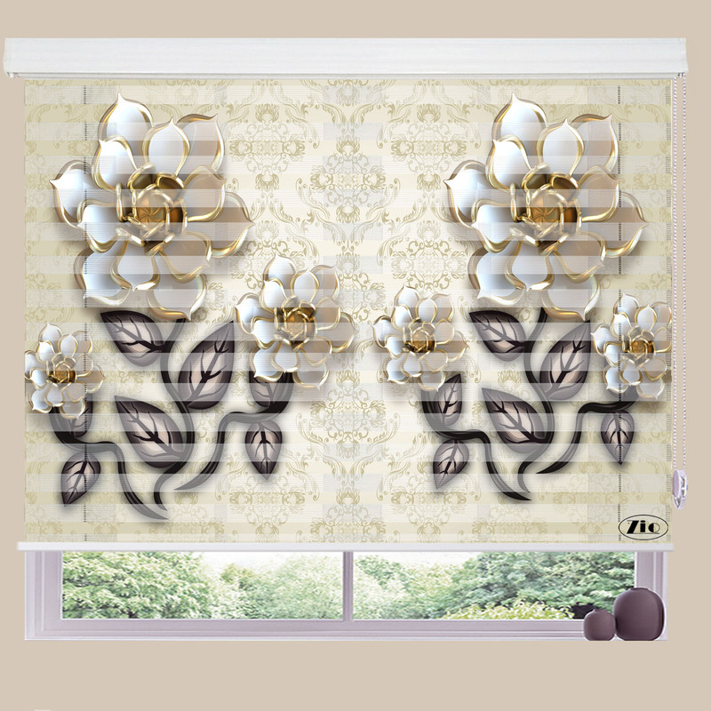 پرده زبرا زیو مدل 3D-1092 سایز 200x150 سانتی متر