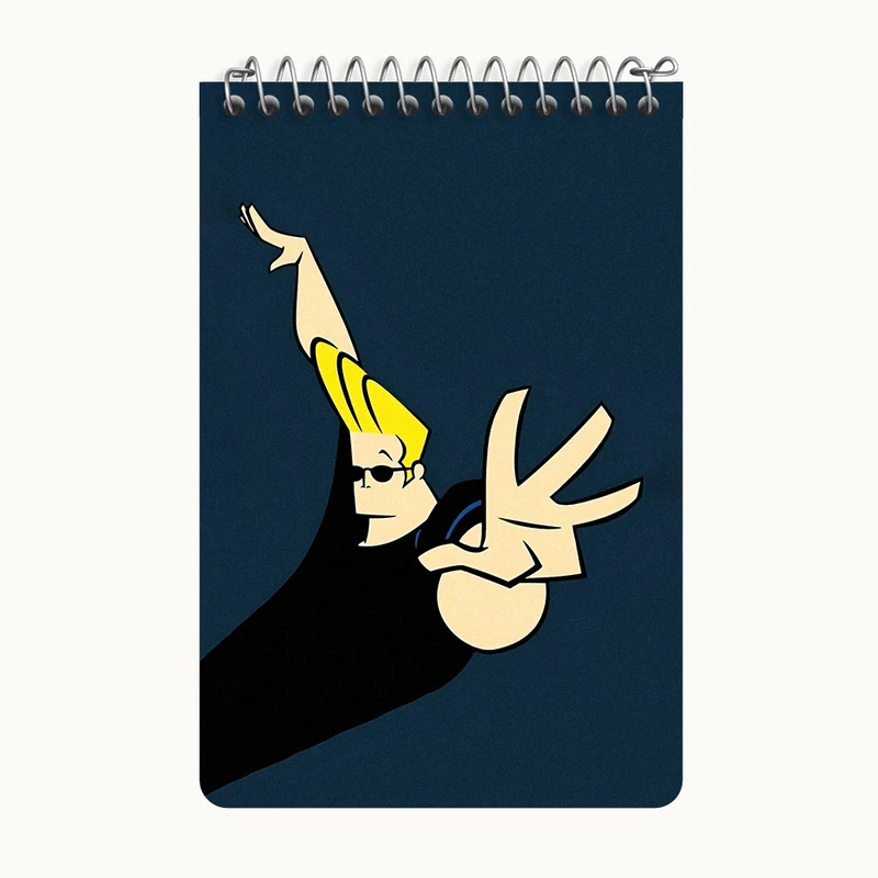 دفتر یادداشت 50 برگ خندالو طرح جانی براوو (Johnny Bravo) کد F8865