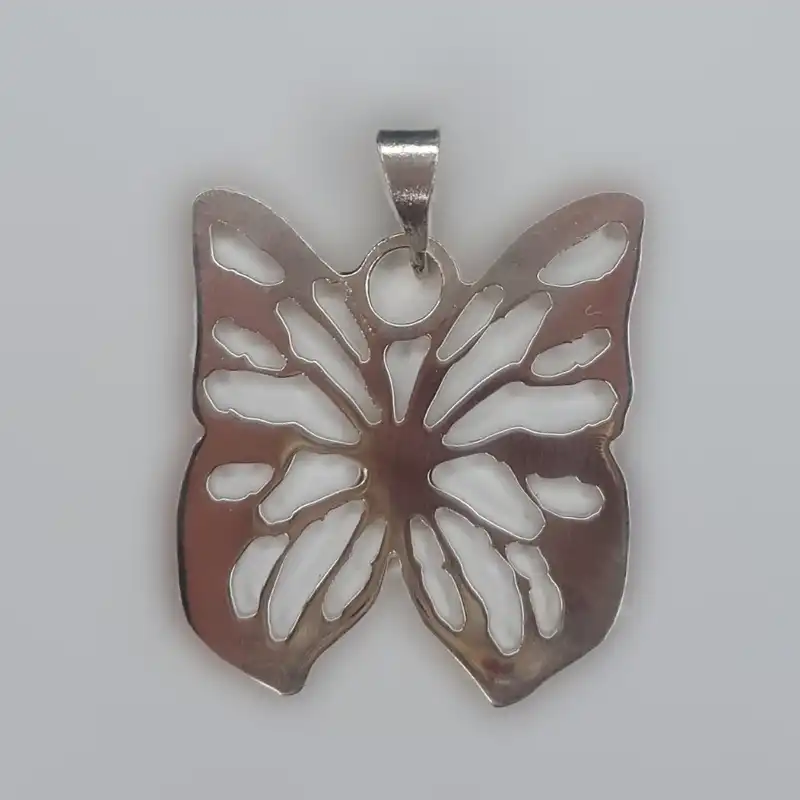 آویز گردنبند نقره مدل پروانه