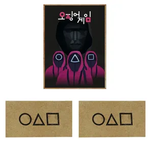 اسباب بازی زینتی مستر گرین مدل کارت Squid game مجموعه 3 عددی