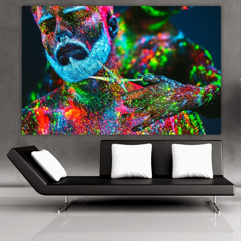 تابلو بوم طرح آرایشگاه مردانه کد PB1225