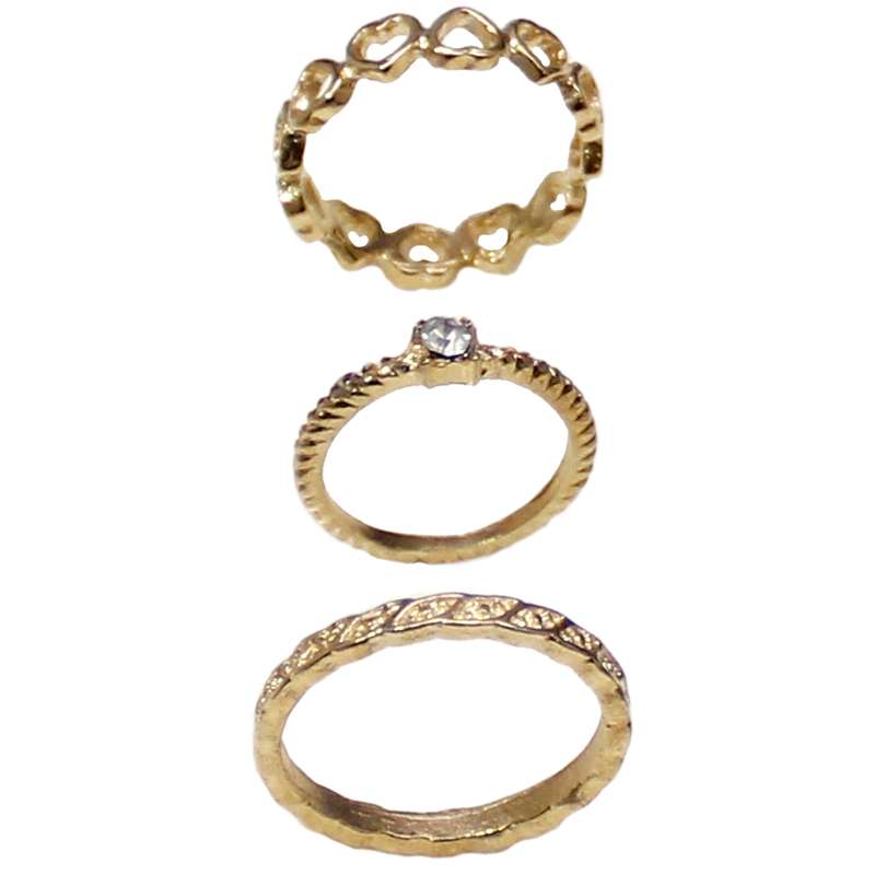 بند انگشتی زنانه کد 1288 مجموعه 3 عددی