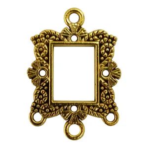 آویز گردنبند مدل قاب گل دار کد AG 679