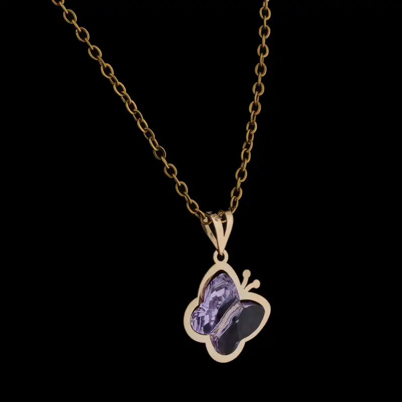 گردنبند طلا 18 عیار زنانه ناریا مدل پروانه