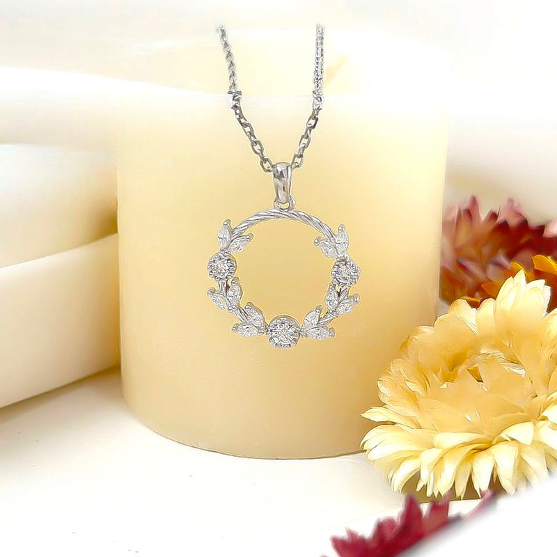 گردنبند نقره زنانه مدل گندم