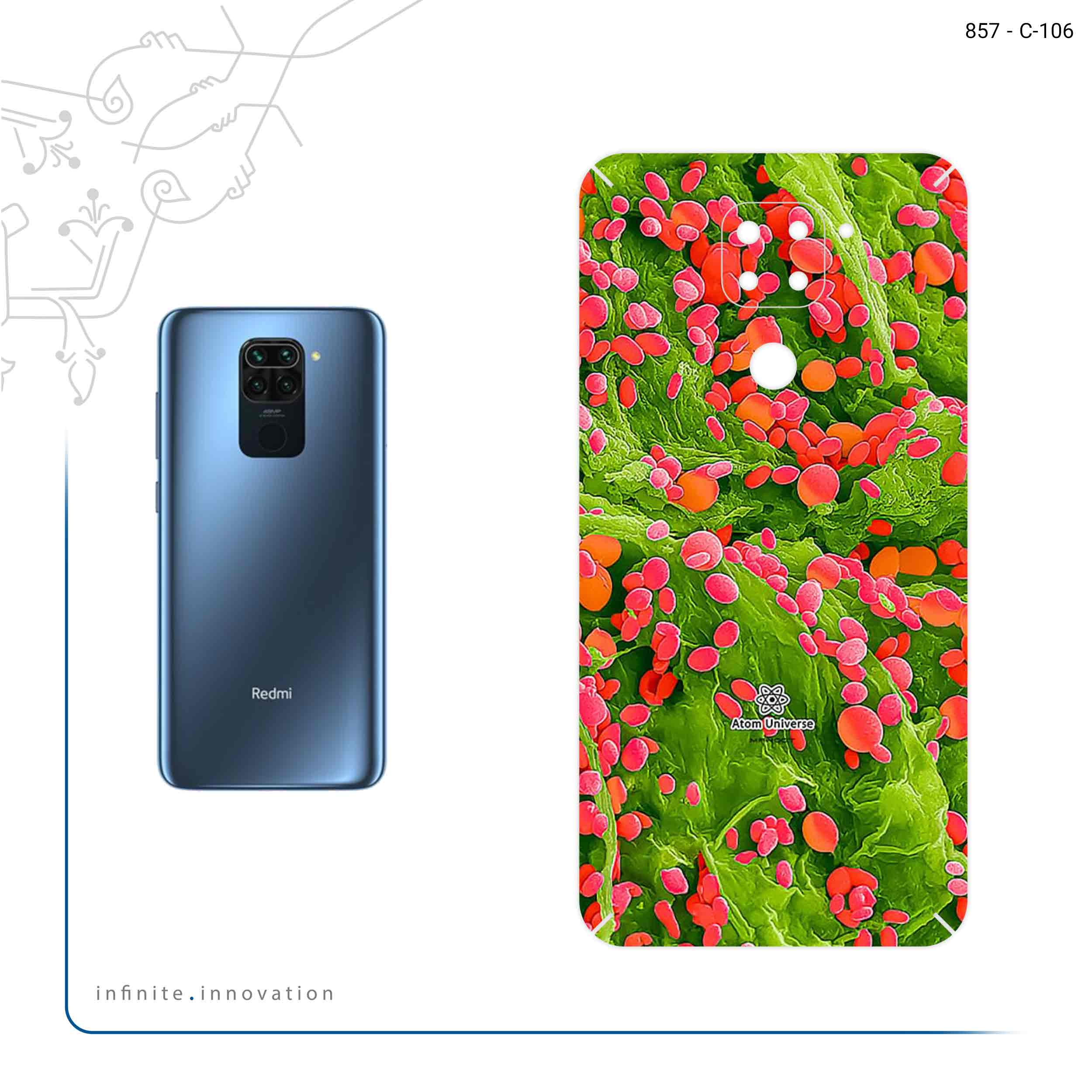 برچسب پوششی ماهوت مدل Atom Universe 3 مناسب برای گوشی موبایل شیائومی Redmi 10X