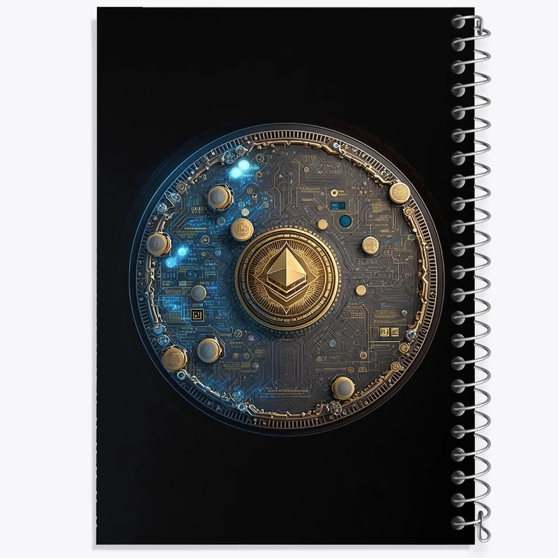 دفتر مشق 100 برگ خندالو طرح ارز دیجیتال کد F904