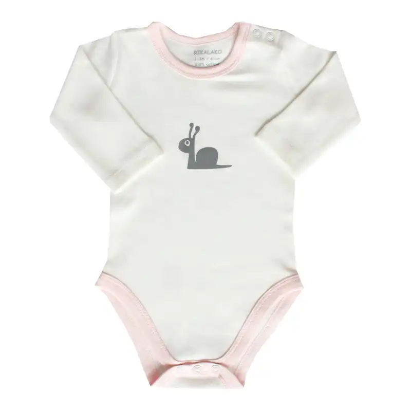 بادی آستین بلند نوزادی ریکالاکو مدل حلزون