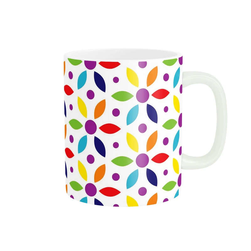 ماگ پاد آفرین مدل گل های منظم کد DKC1207