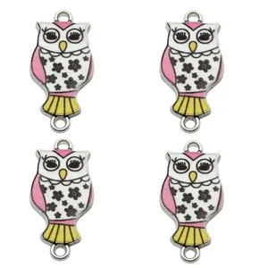 آویز دستبند دخترانه طرح جغد کد 116 بسته 4 عددی