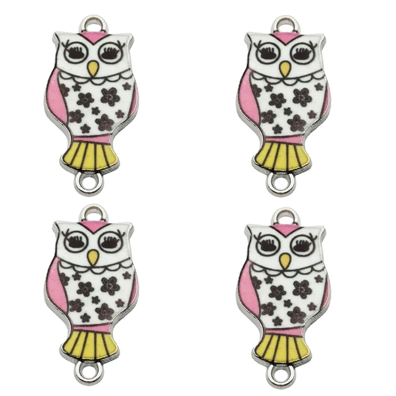 آویز دستبند دخترانه طرح جغد کد 116 بسته 4 عددی