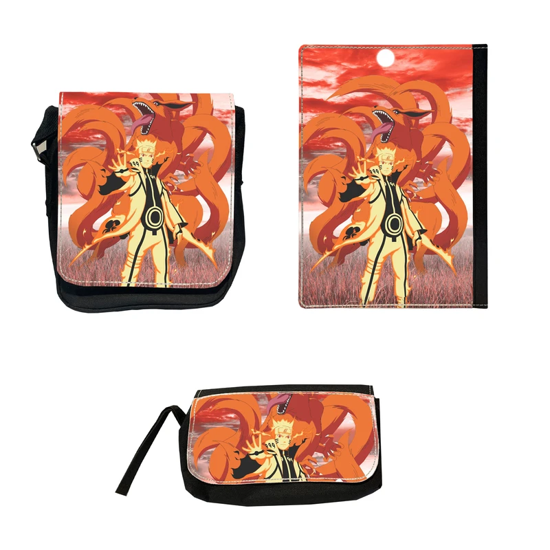 کلاسور مدل Naruto Shippuden به همراه کیف پاسپورتی و جامدادی