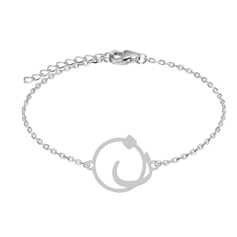 دستبند زنجیری زنانه هایکا مدل حرف ن کد z.dh137