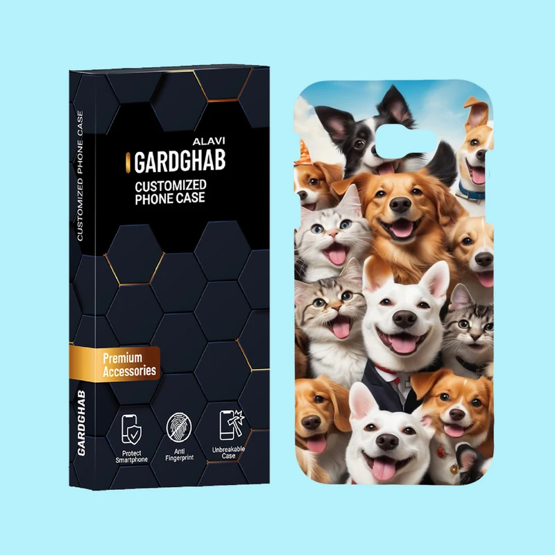 کاور گارد قاب علوی مدل حیوانات مناسب برای گوشی موبایل سامسونگ Galaxy A720 / A7 2017