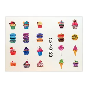 لنز ناخن مدل کاپ کیک کد 128